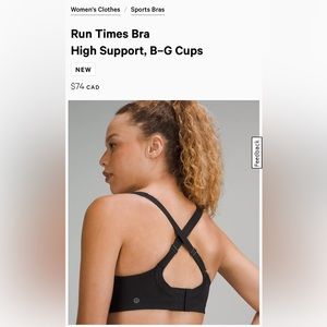 Lululemon sports bra size 32B